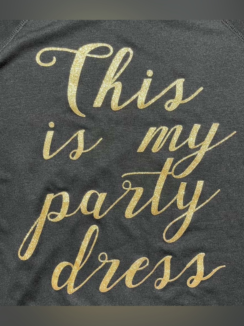 Xhilaration Womens This Is My Party Dress Nightgown Pajama Large Black - Picture 5 of 11
